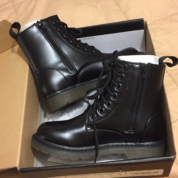 Black militia combat boots - Picture 4 of 8